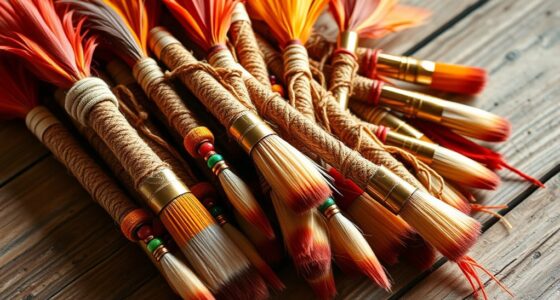 boho paint brushes selection