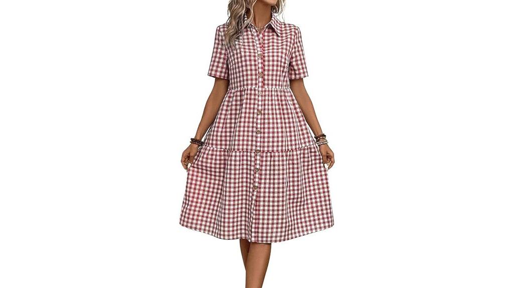 boho plaid shirt dress