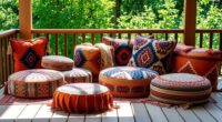 boho poufs floor cushions