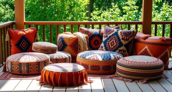 boho poufs floor cushions