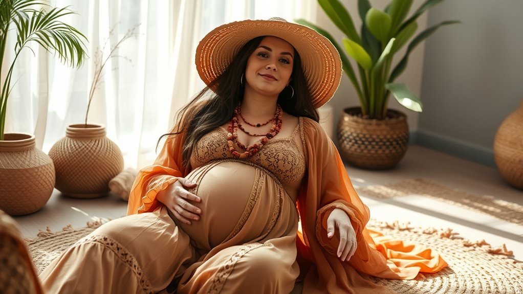 boho pregnancy style comfort