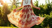 boho print skirts collection