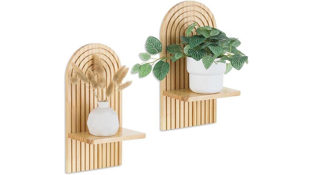 boho rainbow wall shelf
