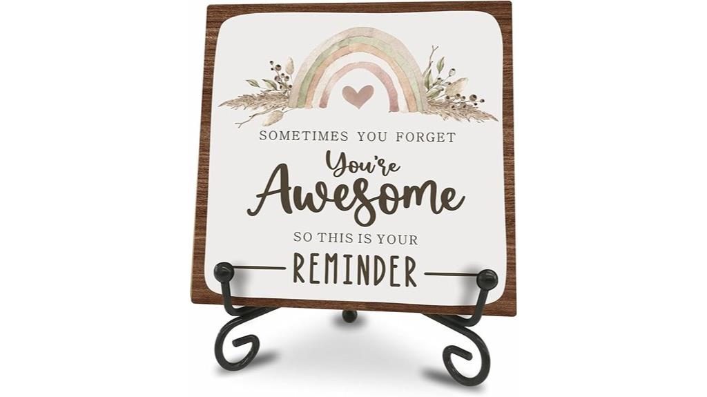 boho rainbow wooden sign