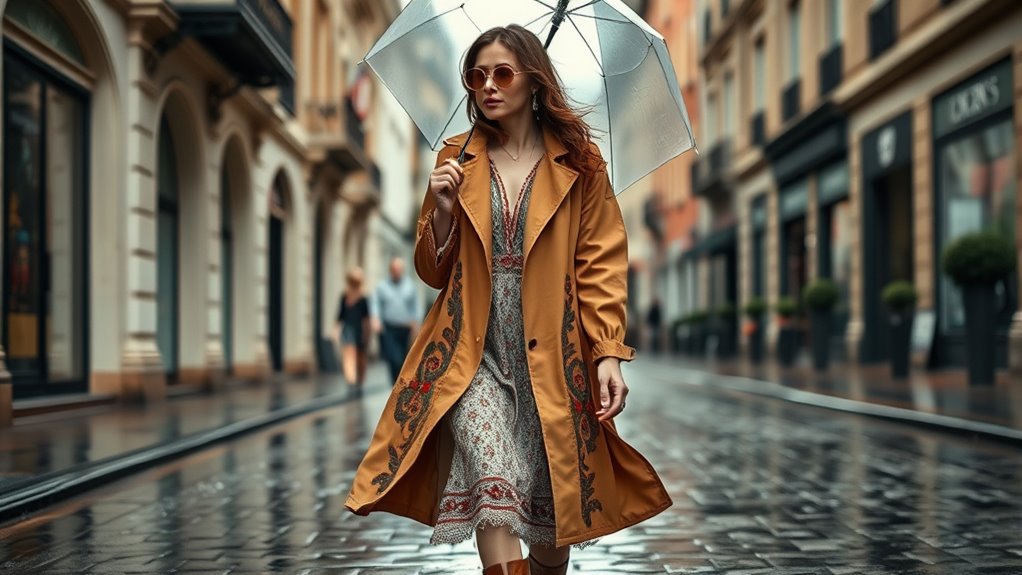 boho raincoat fashion trends