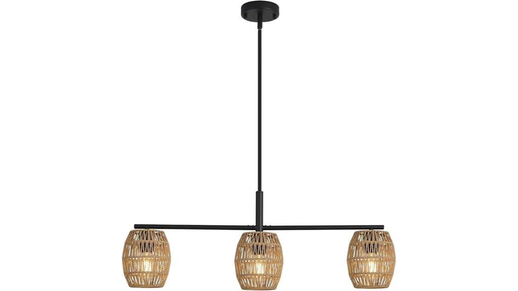 boho rattan pendant lighting