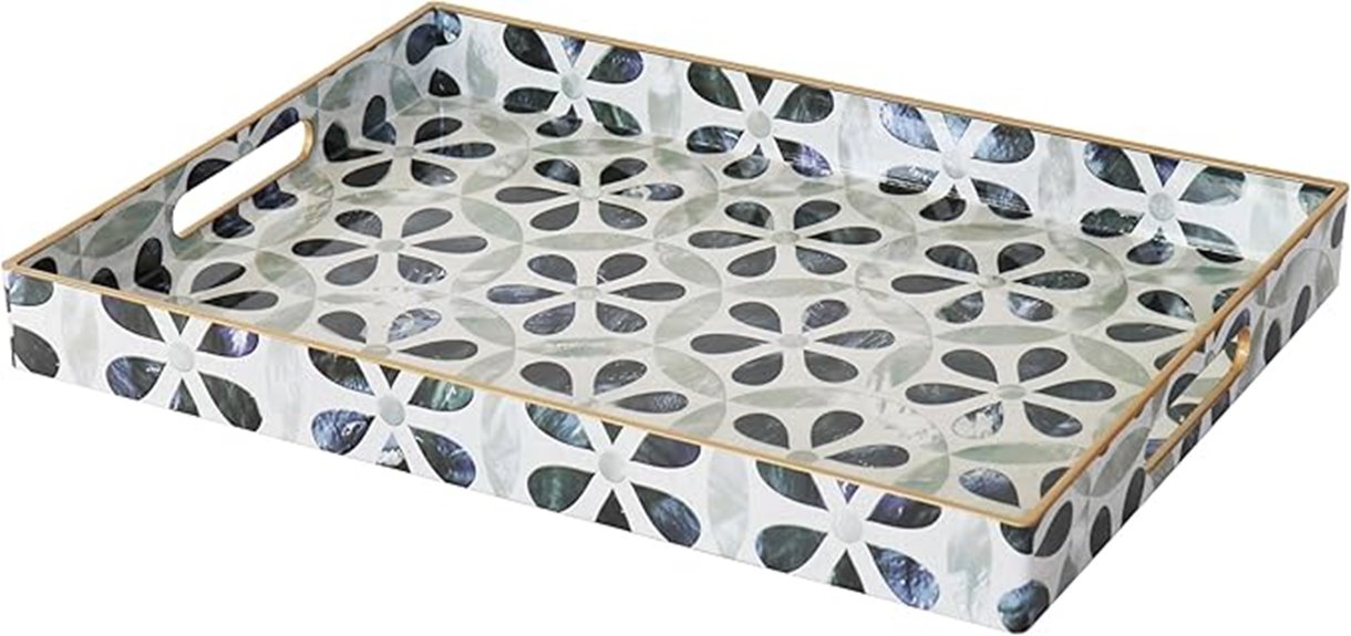 boho rectangular acrylic tray