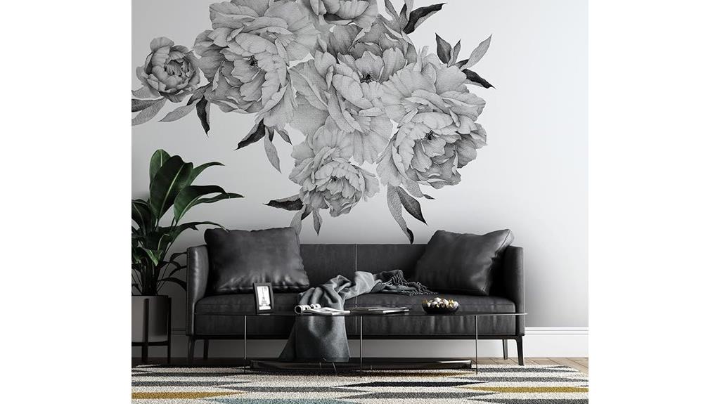 boho rose wall decal
