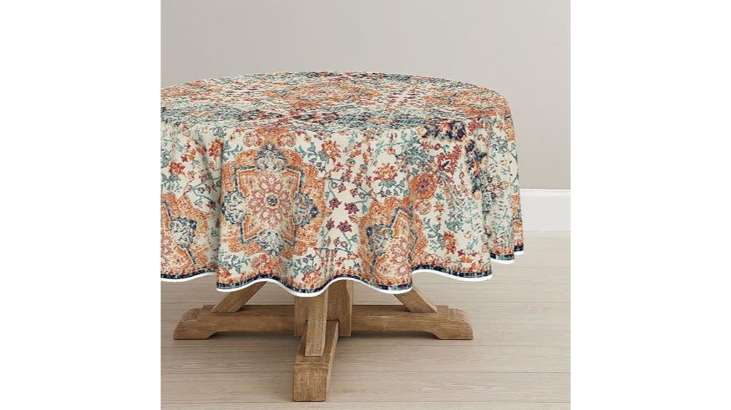 boho round tablecloth