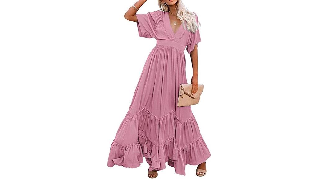 boho ruffle sleeve dress