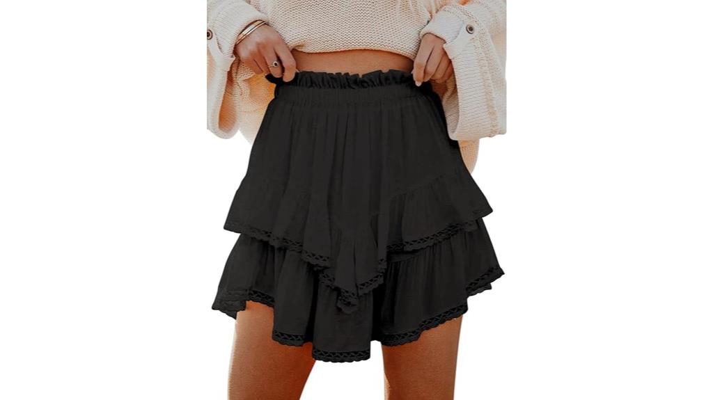 boho ruffle tiered skirts