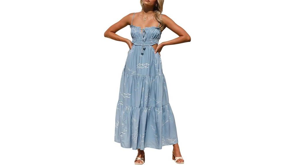 boho ruffled sundress