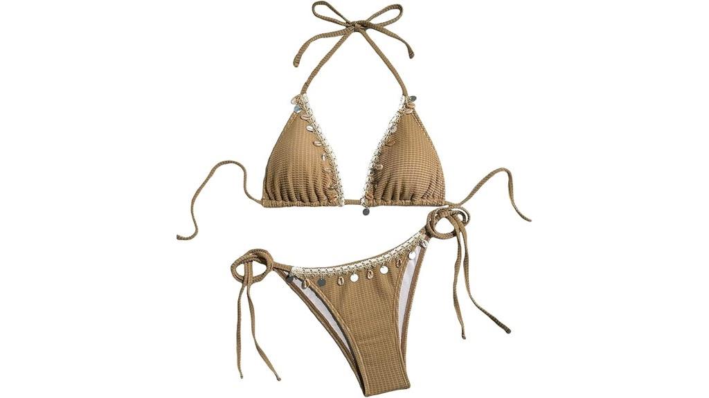 boho shell swimsuit set
