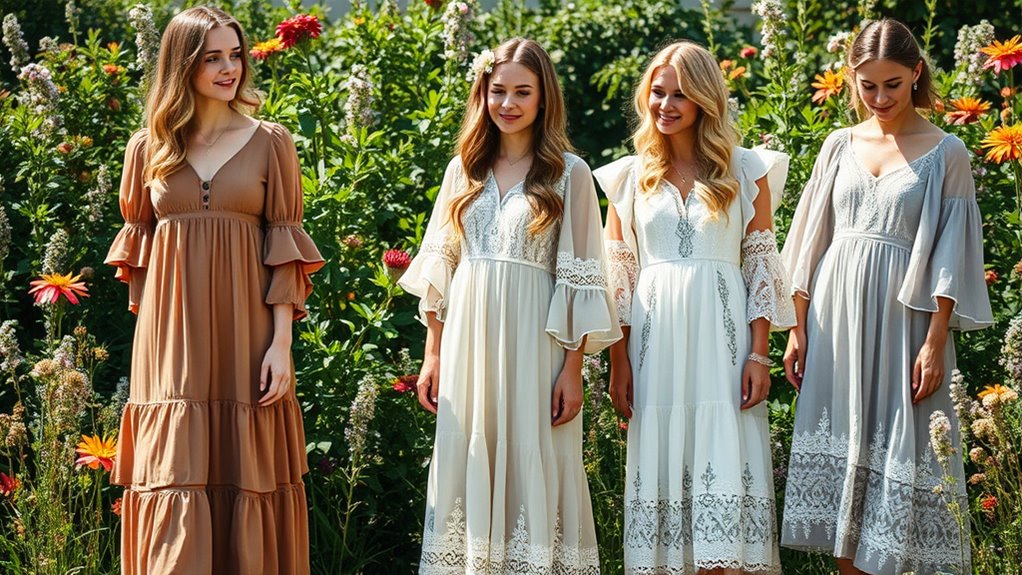 boho sleeve wedding dresses