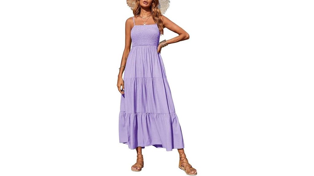 boho sleeveless tiered dress