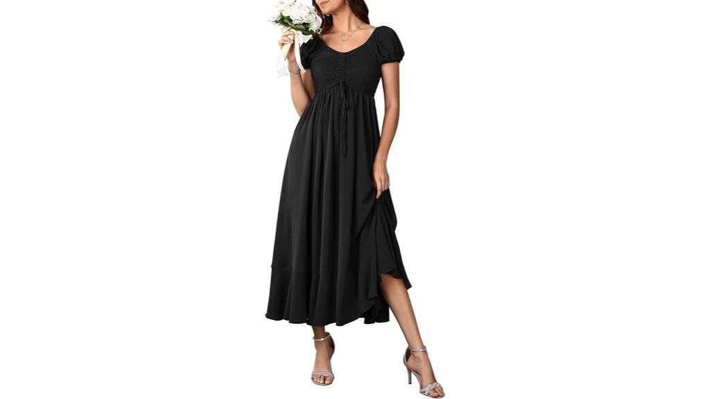 boho smocked a line dress