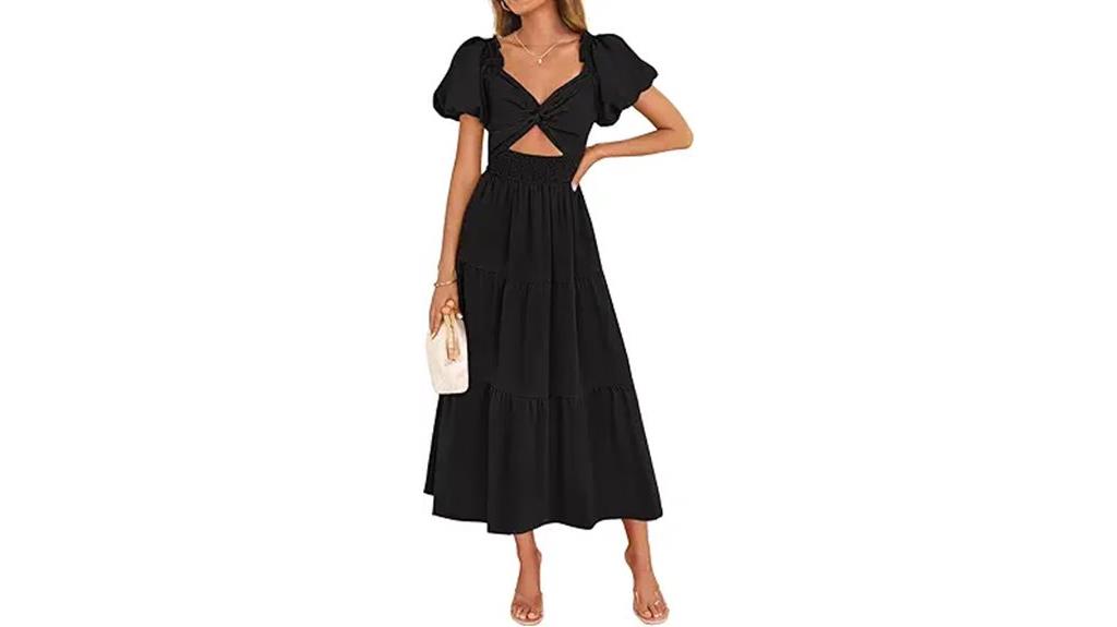 boho smocked vacation dress