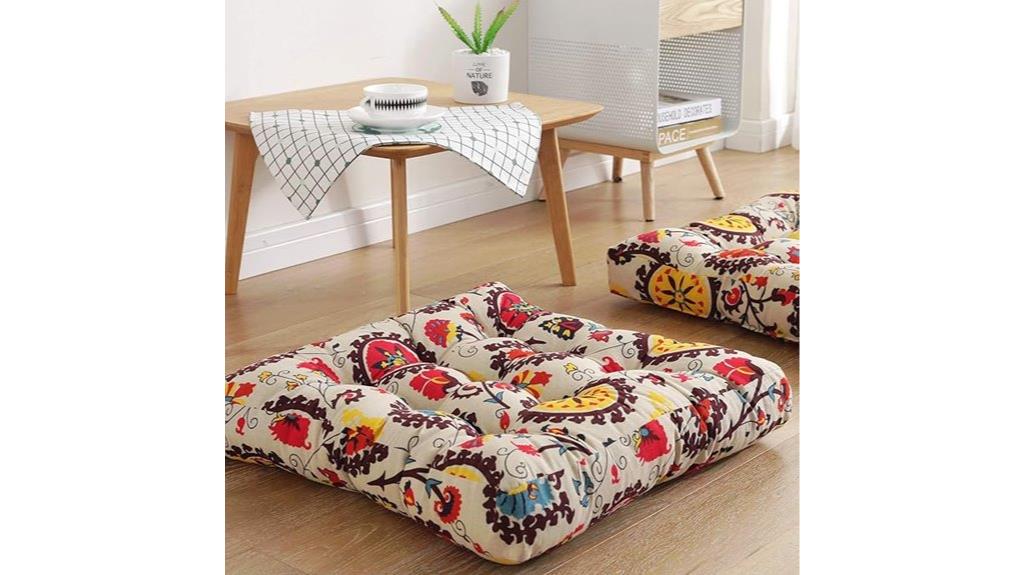 boho square cushion seats