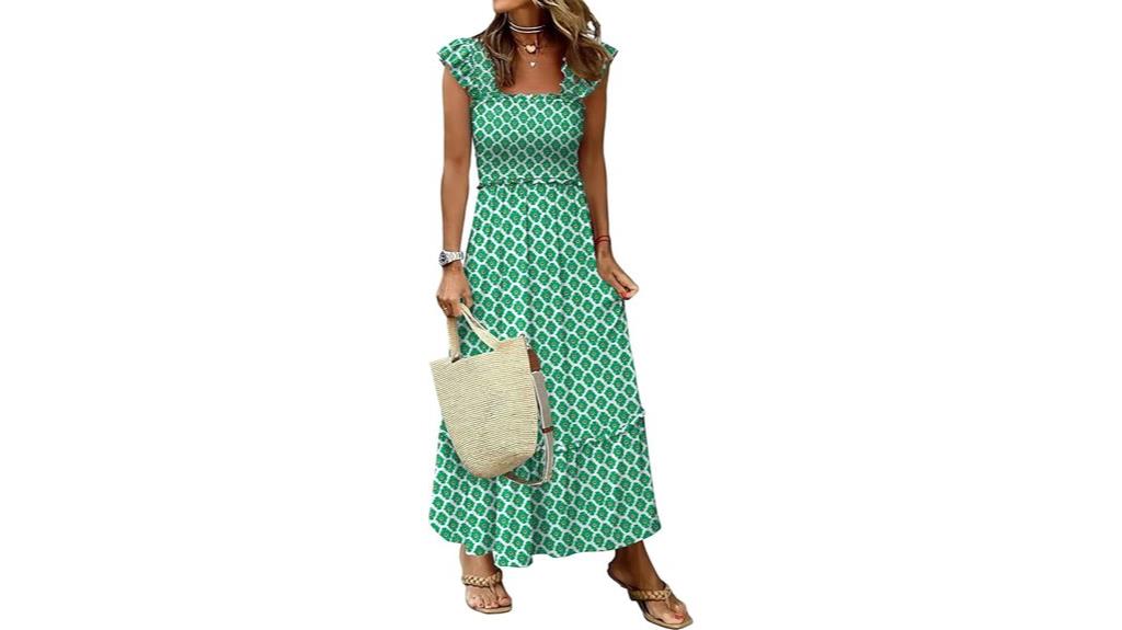 boho square neck dress