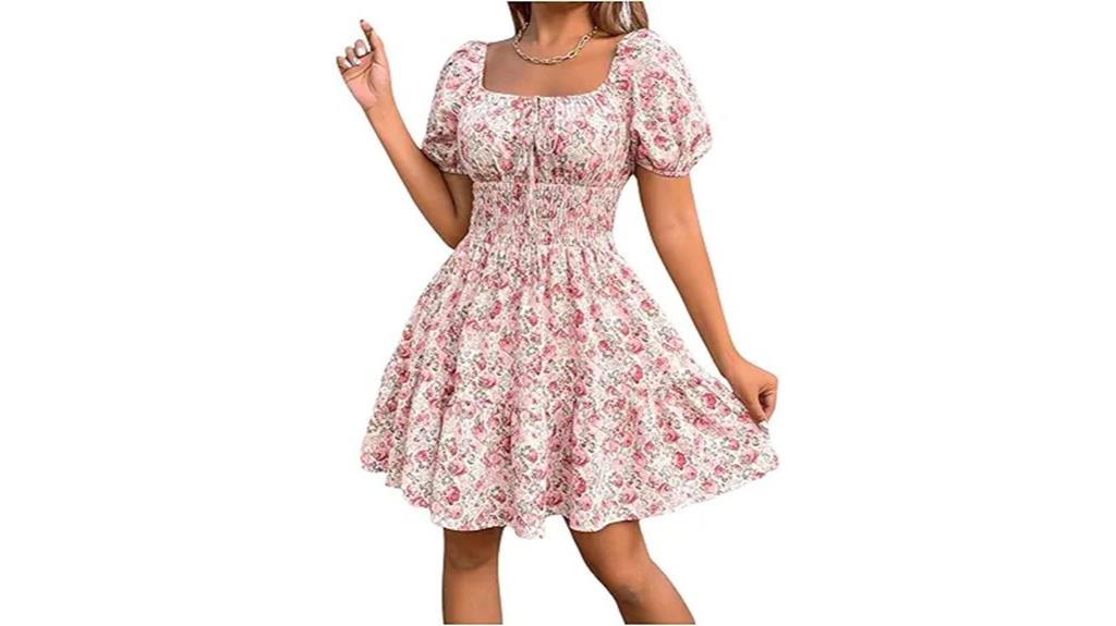 boho square neck dress