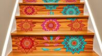 boho stair riser decals