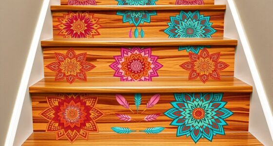 boho stair riser decals