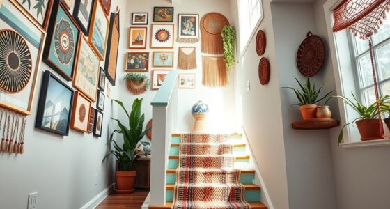 boho staircase decor ideas