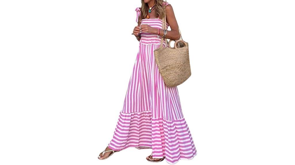 boho striped maxi dress