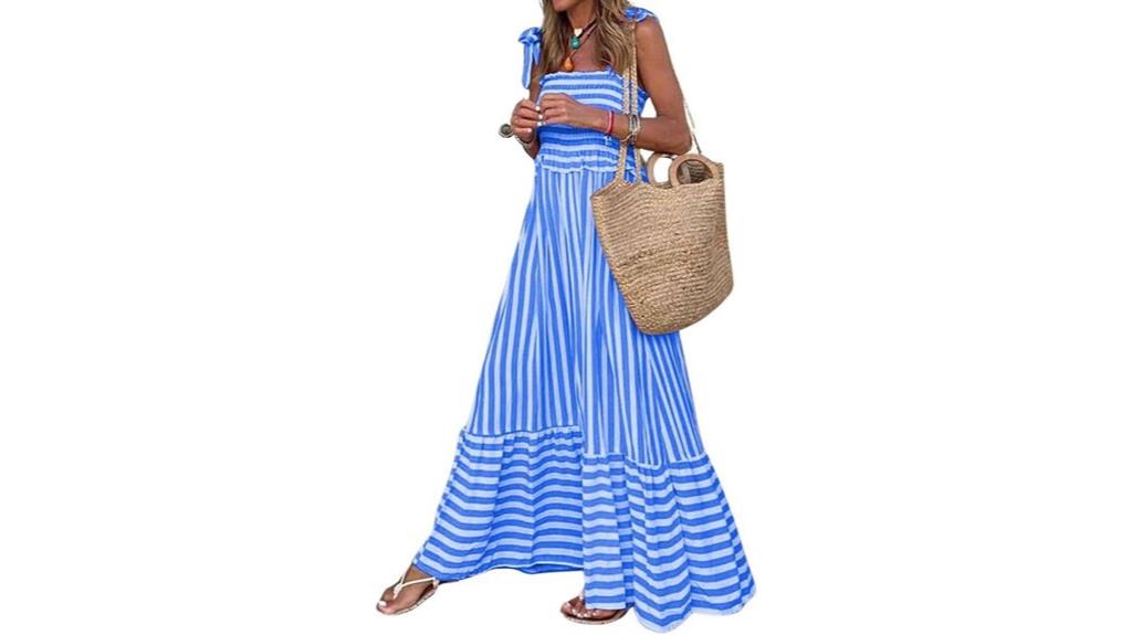 boho striped maxi dress