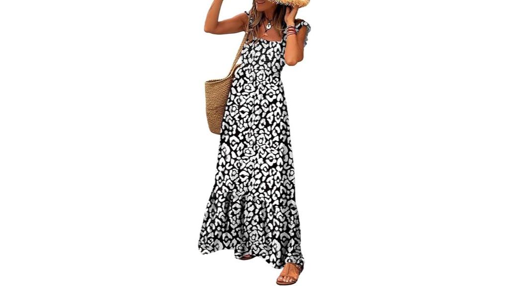 boho summer ruffle dress