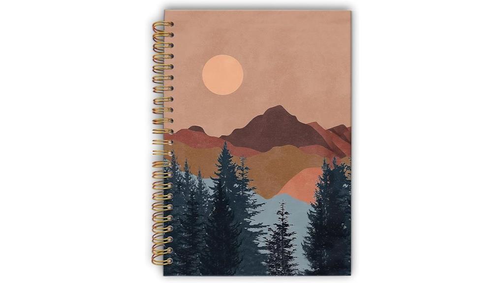 boho sun mountain notebook