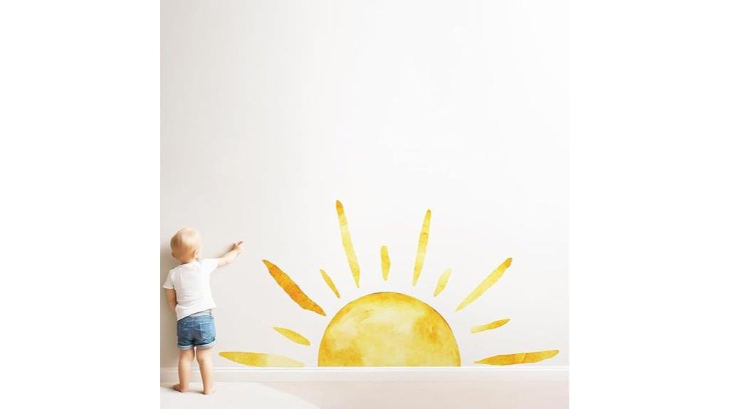 boho sun wall decal