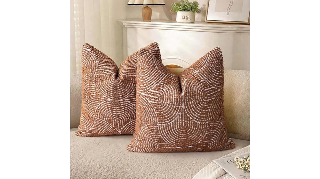 boho textured pillow covers