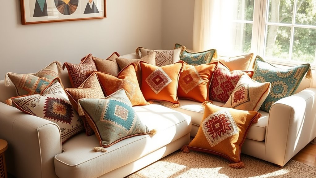 boho throw pillows collection