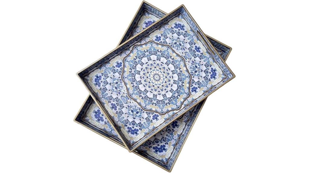 boho tray set duo