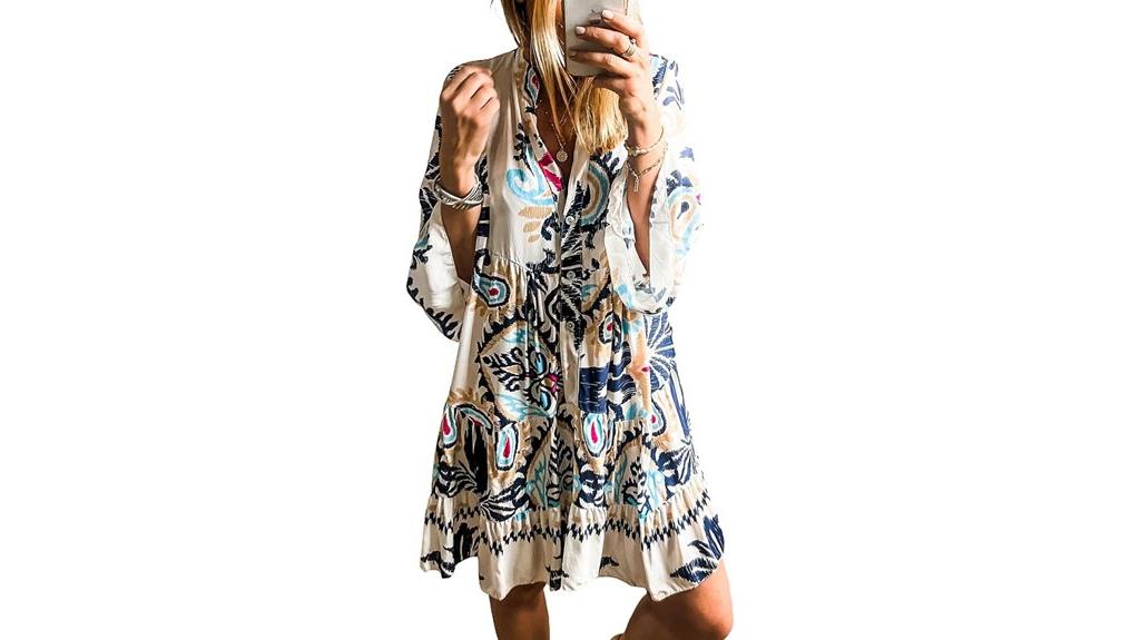 boho tribal v neck dress