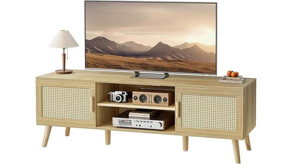boho tv stand 65 inch