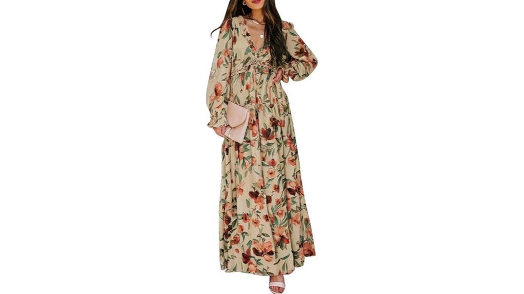 boho v neck dress