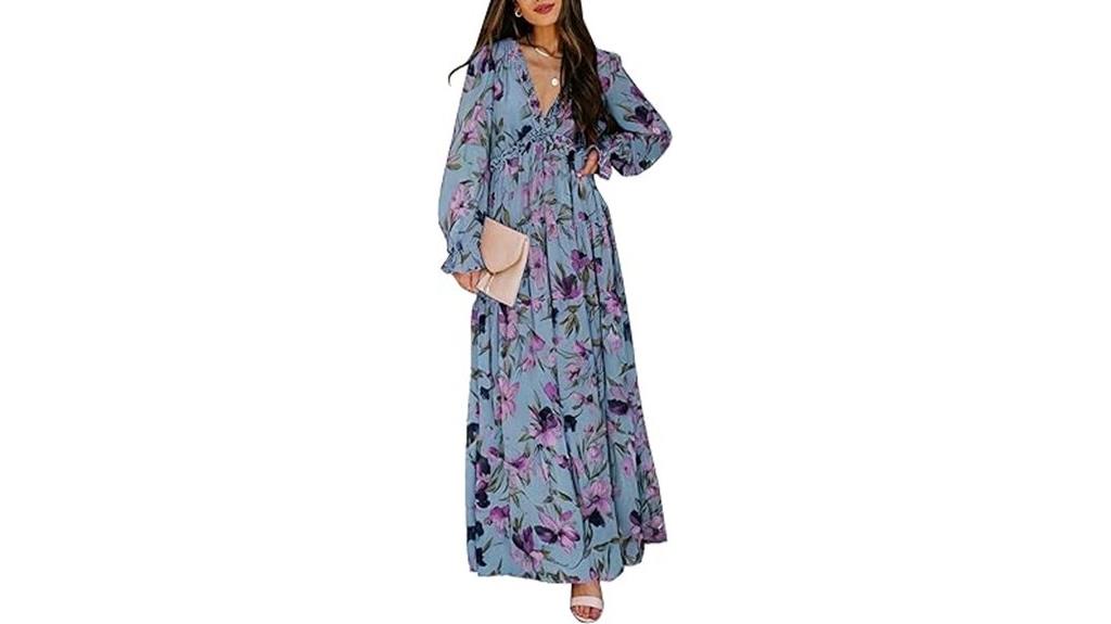 boho v neck dress