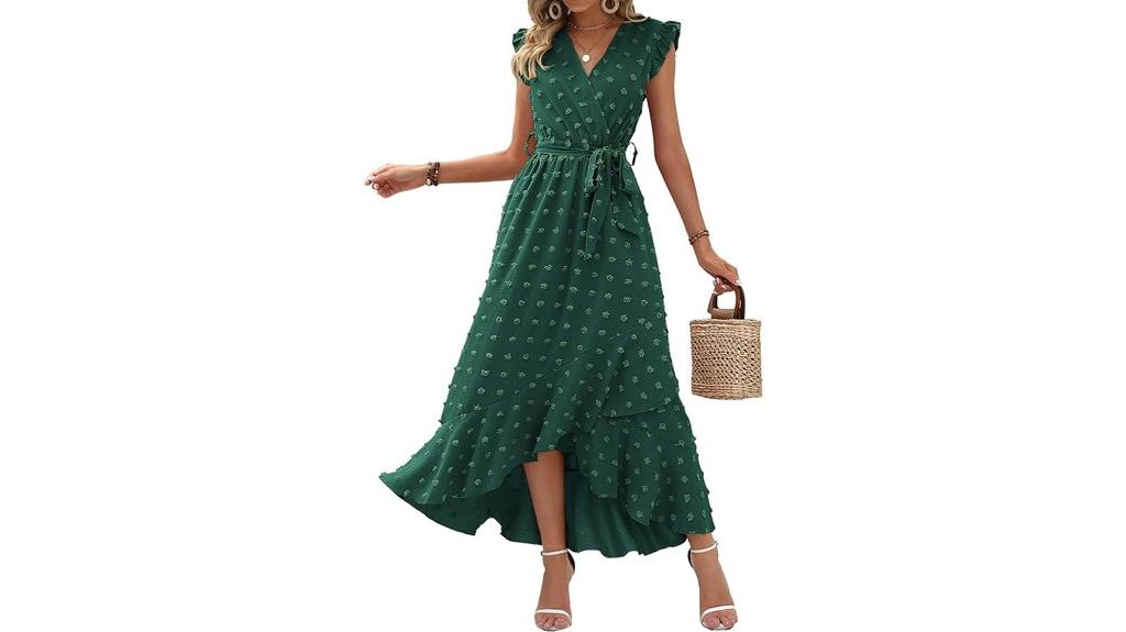 boho v neck maxi dress