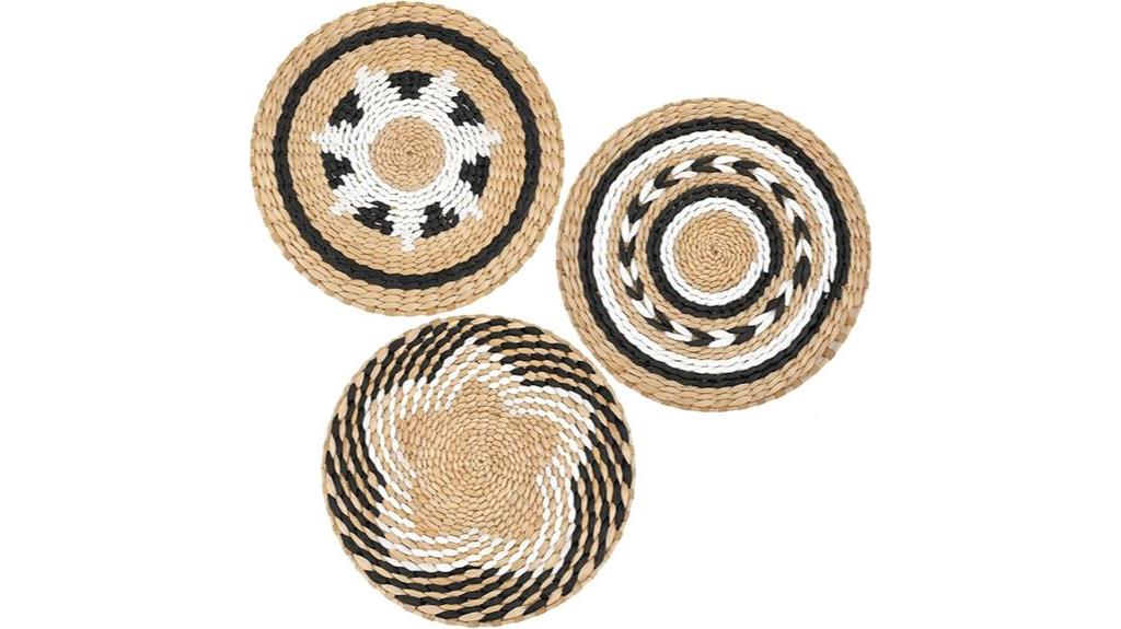 boho wall basket trio