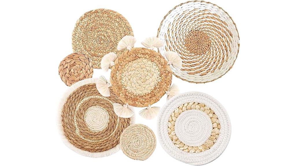 boho wall baskets set