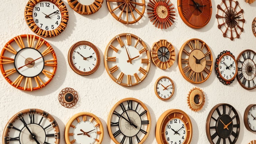 boho wall clocks collection