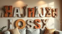 boho wall letter decor