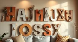 boho wall letter decor