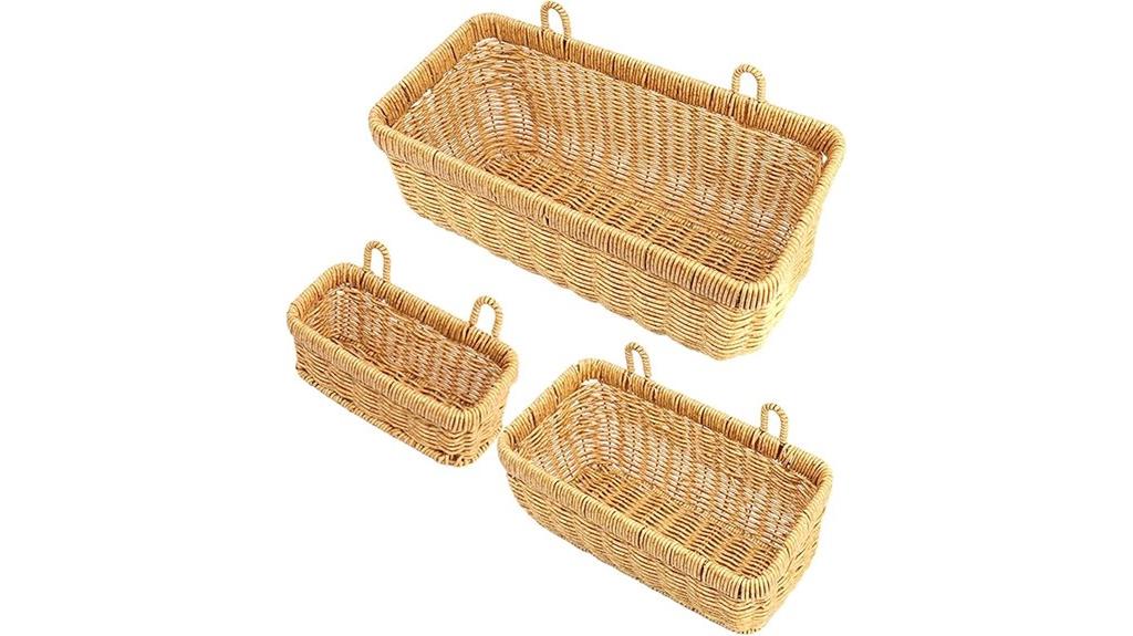 boho wall storage baskets