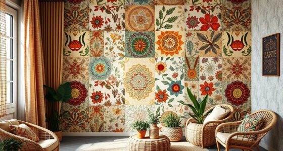 boho wallpaper home makeover