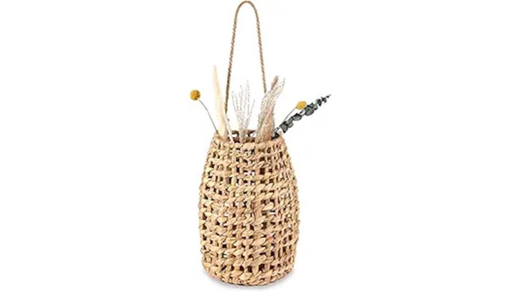 boho water hyacinth basket