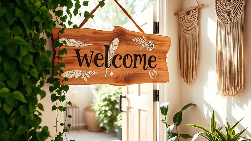 boho welcome sign ideas
