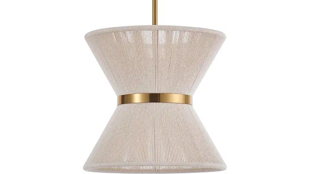 boho white woven chandelier